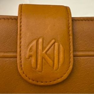 Anne Klein Leather Eyeglass Cases AK Monogram/Lion LOT OF 2